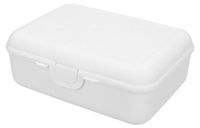 Germany School-Box Deluxe boîte à lunch pour enfants avec séparateur, sans BPA, robuste, fermeture à clip, blanc