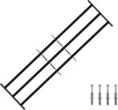 vidaXL Beveiligingsrooster voor ramen met 3 kruisbalken, 3 stuks, 93-174 cm