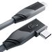 KabelDirekt - USB-C All-in-One haakse kabel, USB 3.2 Gen 2x2 - 1 m (20 Gbps gegevensoverdracht, 240 W opladen dankzij PD3.1, werkt als datakabel/monitorkabel, zwart)