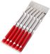KUHN RIKON 32206 Kaasfonduevorken Zwitsers kruis 6 stuks, roestvrij staal, zilver/rood, 26,5 x 1,5 x 1,5 cm