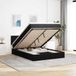 Prolenta Maison Exclusive - Ottomaans bedframe met matras, zwart, 140x190 cm, fluweel