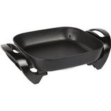 Skoov Casserole Skoov - Barbecue électrique 2-en-1 avec Hotpot - Avec couvercle - Poêle multifonctionnelle antiadhésive sans fumée - Grill d'intérieur et fondue - Noir