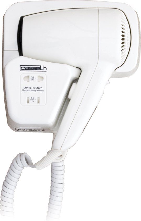 Casselin Hair Dryer with Shaver Socket - 1200W - RVS