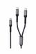 Swissten 2-in-1 USB-C Kabel - 100W Snellader - USB-C naar 2x USB-C Kabel - 1.5M - Zwart