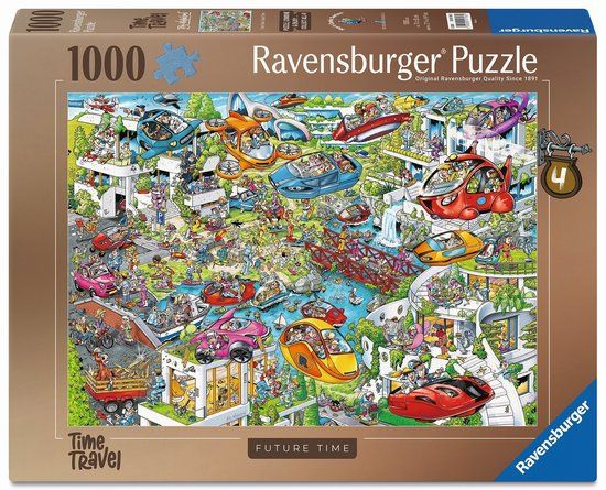 Ravensburger Ray's Comic Series: Time Travel 4 – Future Time – Cartoon Legpuzzel – 1000 Stukjes