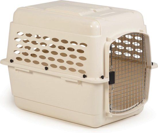 Petmate Varikennel - Reiskennel - Transportbox - Hondenkennel- IATA CrÃ¨me - M: 81 x 57 x 60 cm