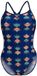 Arena Dames zwempak uit 1 stuk Vibes Boos Blauw/marine/navy multi