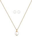 Elli Sieraden Set Dames Filigraan Zoetwaterparels 925 Zilver Verguld Goudkleurig