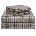 Pointehaven 180 GSM Luxe Katoen Gedrukt Flanel Blad Set, California Koning, Derby