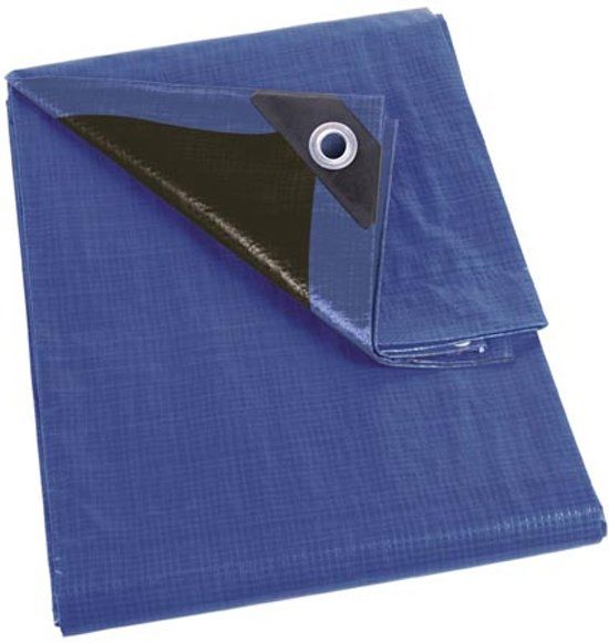 Perel Dekzeil - Blauw/Zwart - Ultrasterk - 5 x 8 m