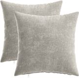 vidaXL Kussensloop 2 st HEERLEN Lichtgrijs 35 x 35 cm Chenille Stof