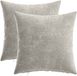 vidaXL Kussensloop 2 st HEERLEN Lichtgrijs 35 x 35 cm Chenille Stof