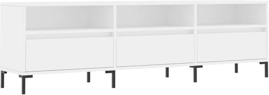 vidaXL Tv-meubel 150x30x44,5 cm bewerkt hout wit
