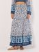 Apricot Sarasa bloemenprint gelaagde maxi-rok