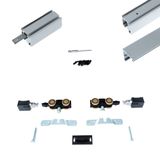 Argenta Xperta set 6m rail - alu - wand z. vloerpl. - Enkele deur - Deurdikte 50-55mm - opbouw