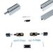Argenta Xperta set 6m rail - alu - wand z. vloerpl. - Enkele deur - Deurdikte 50-55mm - opbouw
