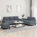 Maison Exclusive - Ensemble de canapés 3 pièces avec coussins, velours gris foncé