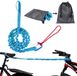 BeiJingLiangPinJiaZuoKeJiWenHuaFaZhanYouXianGongSi Câble de sommeil de 3 mètres - Auto-enroulable élastique avec capacité de charge de 500 lbs - Pour vélo d'enfant et VTT - Bleu