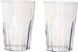 Araven 2x stuks verres à boire/verres à eau incassables en plastique pour camping 400 ml - verre en polycarbonate
