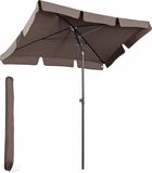 Sekey Zonnescherm, Market Parasol, Tuinparasol, Terrasparasol, UV 50+, Rechthoekig, Bruin