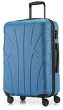 Suitline Middelgrote koffer 66 x 44 x 27 cm ABS harde schaal uitbreidbaar (58-68 L) met TSA slot 4 dubbele wielen telescopische handgreep reiskoffer, Cyaan blauw
