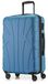 Suitline Middelgrote koffer 66 x 44 x 27 cm ABS harde schaal uitbreidbaar (58-68 L) met TSA slot 4 dubbele wielen telescopische handgreep reiskoffer, Cyaan blauw