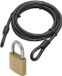 Benson Staalkabel met 50 mm hangslot - 5m x 12mm kabel - geplastificeerd staaldraad - kabelslot met sleutel - fiets/trailer/stoelen vastzetten
