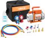 VEVOR Vacuümpomp met Manometer, 3,5 Cfm 99 L/Min, 180 W Eentraps Roterende Schottenvacuümpomp, Vacuümpompset voor R134a, R22, R410a, R1234yf & R32, Inclusief Draagtas voor Auto-Airconditioningsystemen.