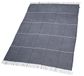 Tom Tailor T-OFT WOOL Plaid, katoenmengweefsel, antraciet, 150 x 200 cm