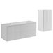 3xE living set de salle de bain lavabo + demi-colonne 120 cm, blanc