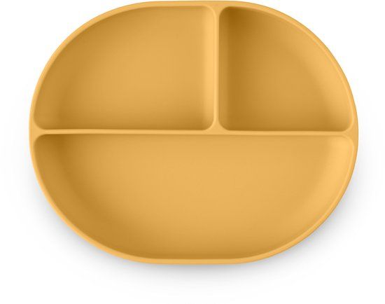Petite&Mars Siliconen Bord met verdeelvakken ovaal Intense Ochre