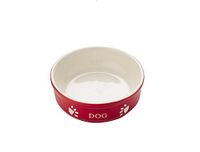 Nobby Honden keramische kom DOG, rood/beige 12 X 12 X 3,7 cm, 1 stuk
