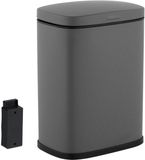 Relaxdays Wandprullenbak Badkamer 3L Softclose Grijs
