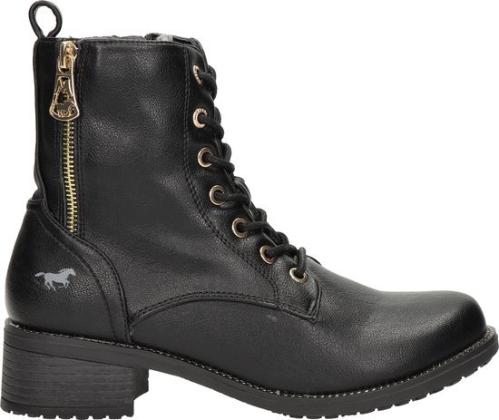 Mustang dames veterboot - Zwart - Maat 39