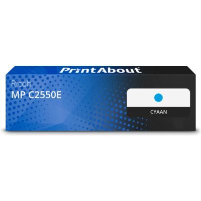 PrintAbout Huismerk Toner MP C2550E (841197) Cyaan | Geschikt voor Ricoh