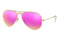 Ray-Ban AVIATOR FLASH LENSES lunettes de soleil Pilote Or Unisexe Verre polarisé Métal