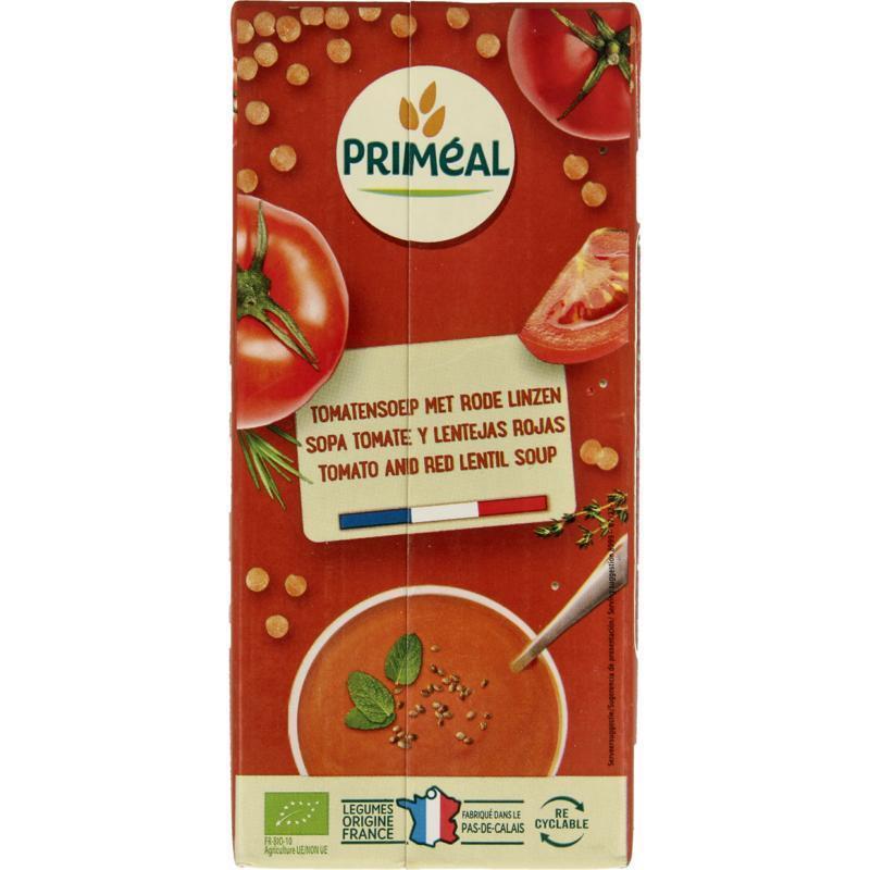 Primeal Soep tomaat rode linzen bio 330ml