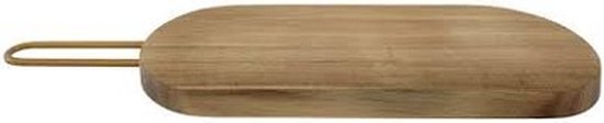 Point-Virgule Snijplank - serveerplank uit acaciahout met koperen handvat - 60x12x2cm