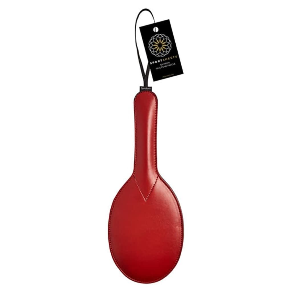 HANCA Saffraan Ping Pong Bondage Zweep Sportsheets 80332 - Rood - Kunstleer