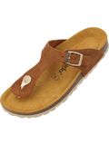 Palado Palado Teenslipper 'Palado Kos Suede Premium Leather' bruin