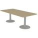 Quadrifoglio Table de réunion plateau rectangulaire 210x100 cm, 2 pieds