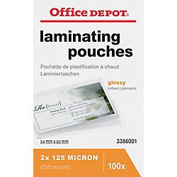 Office Depot Lamineerhoezen 2 x 125 250 µm transparant 100 stuks