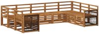 vidaXL - Buiten - bank - set - 7 - st - Naturel - Massief - Acacia - Hout