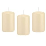 Trend Candles Panda Trend Candles 8x Cremewitte cilinderkaars/stompkaars 5 x 8 cm 18 branduren - Geurloze kaarsen - Stompkaarsen