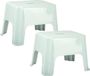 PlasticForte Marchepied - 2x - Handy Step - vert menthe - plastique - 40 x 30 x 28 cm