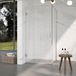 FortiFura Galeria Douchecabine - 120x90x200cm - Helder Geribbeld Veiligheidsglas - Geborsteld RVS