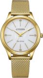 Citizen EM1222-87A Horloge - Staal - Goudkleurig - Ø 34 mm