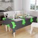 Bonamaison Tafelkleed, Anti-Mold, Sneldrogend, Waterdicht, 100% Polyester Tafellaken, Neon groene rook, 140 x 160 Cm