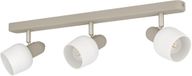 EGLO Corato Spot - 3-lichts - E14 - Wit|Zand - Staal|Glas - 52 cm
