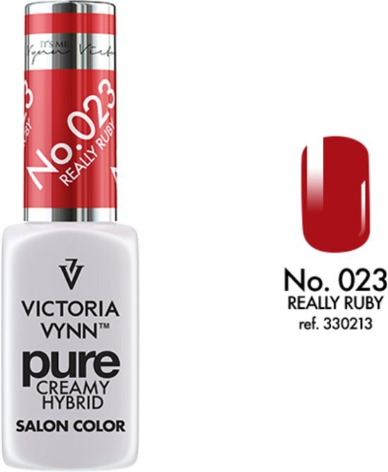 VICTORIA VYNNâ„¢ Gel Nagellak - Gel Polish - Pure Creamy Hybrid - 8 ml - Really Ruby - 023 - Rood